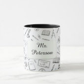 Cadeaubeker voor leraar Zwart & Wit Natuurkunde Wi Mok (Midden)