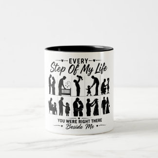 Cadeaubeker voor vader-dochterreis voor papa tweekleurige koffiemok