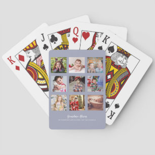 Cadeaubestanden met familiefoto's voor grootouders pokerkaarten