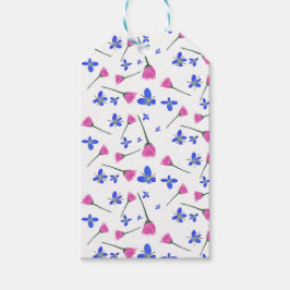 Cadeaubijlage met verse snijbloemen cadeaulabel