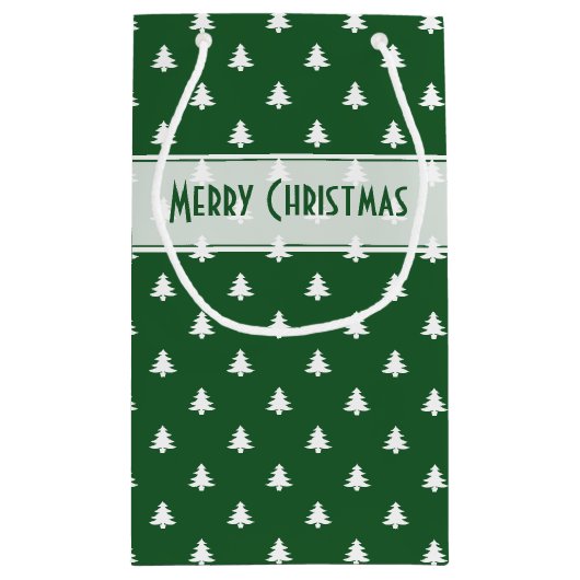 Cadeaubijslabnaam: Prettig kerstfeest groen boompa Klein Cadeauzakje (Achterkant)