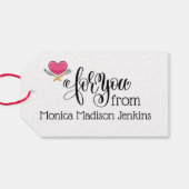 Cadeaubijslag voor eten cadeaulabel (Achterkant Horizontaal)