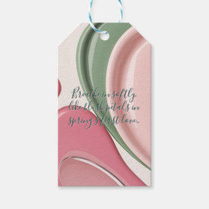Cadeaubijslage in stijlvolle abstracte grafiek cadeaulabel