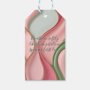 Cadeaubijslage in stijlvolle abstracte grafiek cadeaulabel