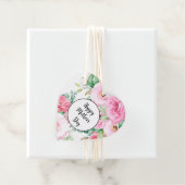 Cadeaubijslage Roze Bloemen Moederdag Bedankjes Labels (In situ)