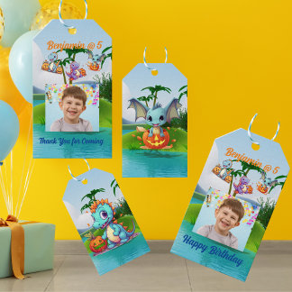 Cadeaubijslager Kinderverjaardagsfeestje Baby Dino Cadeaulabel