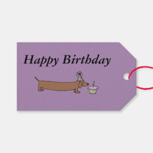 Cadeaubijslags - Dachung Met Cupcake Cadeaulabel