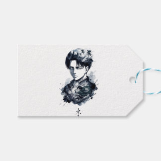 Cadeaubijsluiting met soldatportret in blauwe inkt cadeaulabel