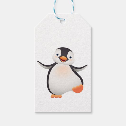 Cadeaublaadjes - Baby Pinguïn Cadeaulabel (Voorkant)