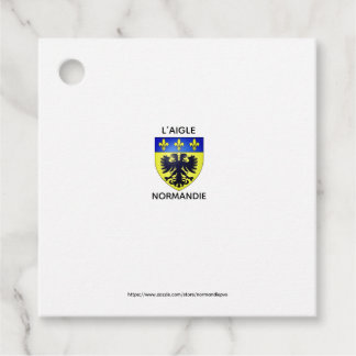 Cadeaublaadjes - wapen van L'Aigle - Normandië Bedankjes Labels