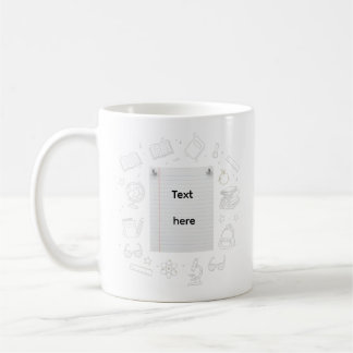 Cadeaubloemboekontwerp voor leraren koffiemok