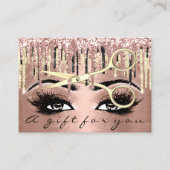 Cadeaubon 100 Peaces Roos Gold Drip Makeup Visitekaartje (Voorkant)