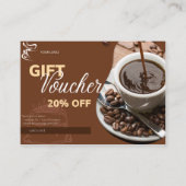 Cadeaubon 20% korting voor coffeeshops contactkaartje (Voorkant)