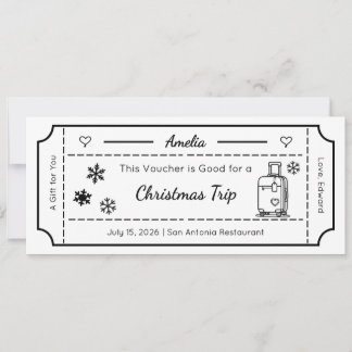 Cadeaubon, aangepaste cadeaukaart, Kerstmis Kaart