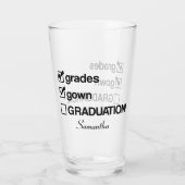 Cadeaubon Afstuderen op aangepaste naam | Funny Af Glas (Achterkant)