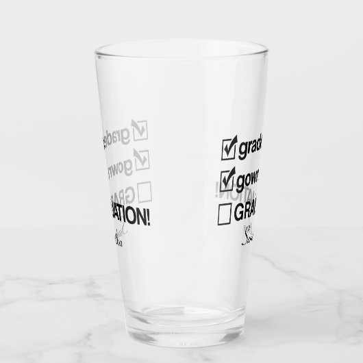 Cadeaubon Afstuderen op aangepaste naam | Funny Af Glas (Rechts)