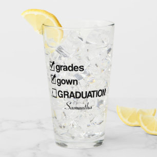 Cadeaubon Afstuderen op aangepaste naam Funny Af Glas