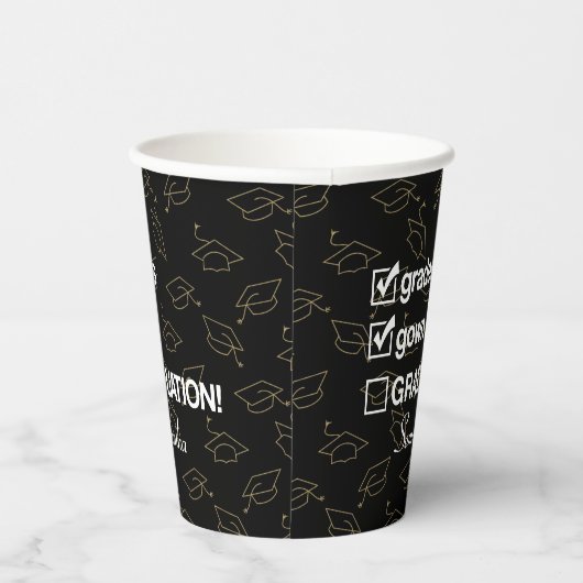 Cadeaubon Afstuderen op aangepaste naam | Funny Af Papieren Bekers (Rechts)