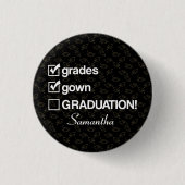 Cadeaubon Afstuderen op aangepaste naam | Funny Af Ronde Button 3,2 Cm (Voorkant)