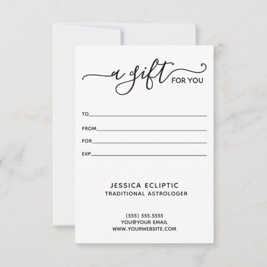 Cadeaubon Astrology (Achterkant)