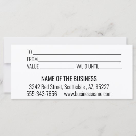 Cadeaubon Baking Bakery Cake (Achterkant)