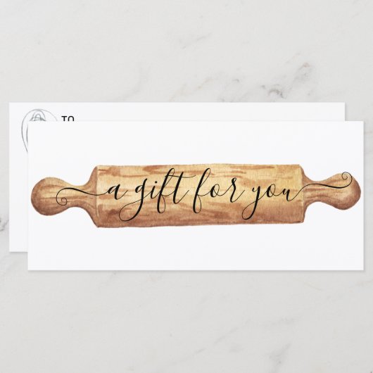 Cadeaubon Baking Bakery Rolling Pin (Voorkant / Achterkant)