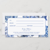 Cadeaubon blauwe schelpen (Achterkant)