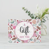 Cadeaubon Boho Chic Landelijke Veer Pijl (Staand voorkant)