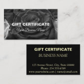 Cadeaubon, cadeaubon visitekaartje (Voorkant / Achterkant)