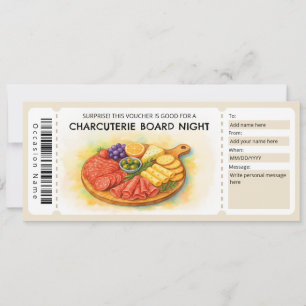 Cadeaubon Charcuterie Bord Avond Kaart