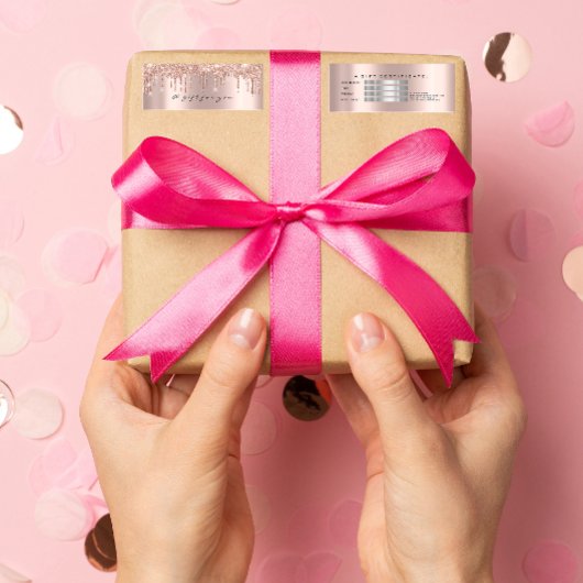 Cadeaubon Drips Sparkly Grey Make-up Small Mini Visitekaartjes