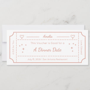 Cadeaubon, Eetdatum Aangepaste Cadeaukaart Kaart