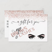 Cadeaubon Eye Brown Lashes Roos Gold (Voorkant / Achterkant)