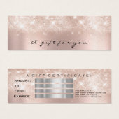 Cadeaubon Glitter Spark Grey Makeup Small1 Mini Visitekaartjes (Voorkant /achterkant)