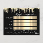 Cadeaubon Golden Dries Black Stripes Makeup Briefkaart (Achterkant)