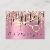 Cadeaubon Hairdresser Haarstylist Roze Visitekaartje (Voorkant)