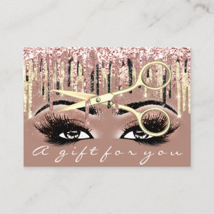 Cadeaubon Hairdresser Roos Skin Makeup Lash Visitekaartje