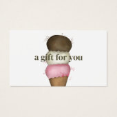 Cadeaubon Ice Cream Business Custom Visitekaartje (Voorkant)