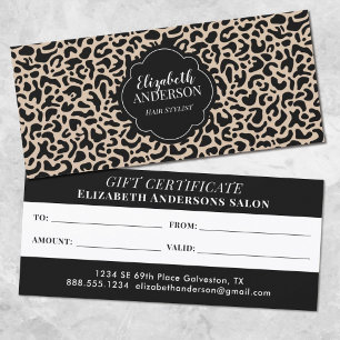 Cadeaubon Kapperszaak Leopard Hairstylist Schoonhe