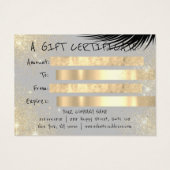 Cadeaubon Lash Make-up Esthetische Logo QR-code Visitekaartje (Achterkant)