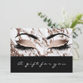 Cadeaubon Marmer Koper Wimpers Studi Make-up (Staand voorkant)