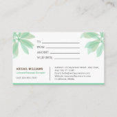 Cadeaubon: Massage Therapist Service Visitekaartje (Achterkant)