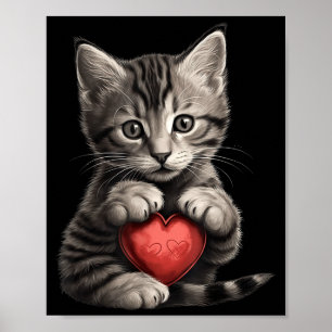 Cadeaubon met Cute Cat voor Kattenliefhebbers Kleu Poster