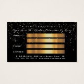 Cadeaubon Metallic Gold Lash Black Makeup Visitekaartje (Achterkant)