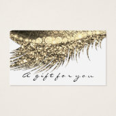Cadeaubon Metallic Gold Lash White Makeup Visitekaartje (Voorkant)