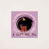 Cadeaubon Nails Hair Dresser Makeup Paars Vierkante Visitekaartjes (Voorkant)