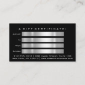 Cadeaubon Nails Makeup Eyelash Roos Black Visitekaartje (Achterkant)