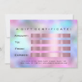 Cadeaubon Ombre Roze Lashes Beauty Makeup (Achterkant)