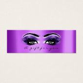 Cadeaubon Paarse Violet Lashes Makeup Mini Visitekaartjes (Voorkant)
