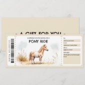 Cadeaubon Ponyrit Kaart (Voorkant / Achterkant)